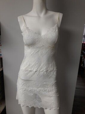 Only Hearts Silk BABYDOLL Cream  Small New Without Tags!